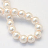 4mm Antique White Glass Pearl Bead Strand 