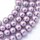 4mm Lilac Glass Pearl Bead Strand