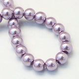 4mm Lilac Glass Pearl Bead Strand