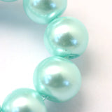 4mm Aquamarine Glass Pearl Bead Strand 