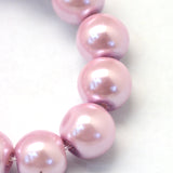 4mm Flamingo Pink Glass Pearl Bead Strand