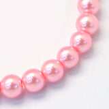 4mm Pink Glass Pearl Bead Strand