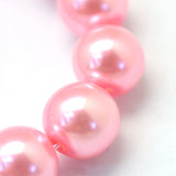 4mm Pink Glass Pearl Bead Strand