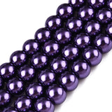 Purple Glass Pearl Beads 6mm (pack of 50)