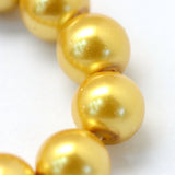 Gold Glass Pearl Beads 6mm (pack of 50)