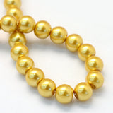 Gold Glass Pearl Beads 6mm (pack of 50)