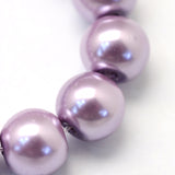 Mauve Glass Pearl Beads 6mm (pack of 50)