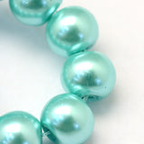 Pale Turquoise Glass Pearl Beads 6mm (pack of 50)