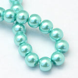 Pale Turquoise Glass Pearl Beads 6mm (pack of 50)