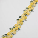 Yellow Floral Lace Trim 20mm width
