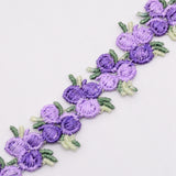 Purple Floral Lace Trim 20mm width