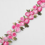 Pink Floral Lace Trim 20mm width