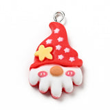 Christmas Gonk Resin Pendants with Silver Loop