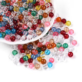 6mm Mixed Colour Glass Beads