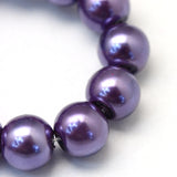 3mm Purple Glass Pearl Beads