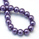 3mm Purple Glass Pearl Beads