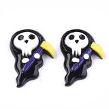 Halloween Black Ghost Reaper Flatback Cabochons