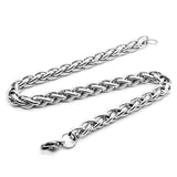 Stainless Steel Bracelet 21cm(8.3") long, Chain Size: 5mm