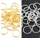 Twisted Gold or Silver Jump Rings  8mm