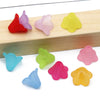Acrylic Frosted Flower 10x14mm Beads
