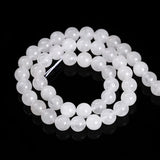 Natural Jade 6mm White Beads - Packs of 10 Beads