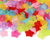 Acrylic Frosted Flower 10x4mm Beads