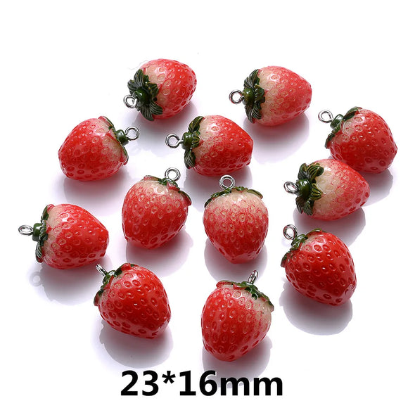 🍓 Sweet Strawberry Resin Charms 🍓