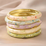 Gold Cloisonné Enamel Hinged Bangles uk jewellery