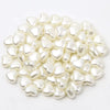 Cream Acrylic Pearl Heart Beads 8mm