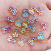 Miniature Resin Bear Flatbacks 10mm Mixed Colour Pairs