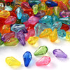 Acrylic Mixed Colour Teardrop Beads | UK Stock