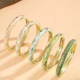 Gold Cloisonné Enamel Hinged Bangles uk jewellery