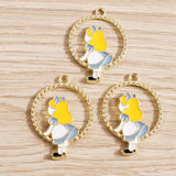 Gold Princess Enamel Charm | UK Craft Store