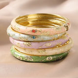 Gold Cloisonné Enamel Hinged Bangles uk jewellery