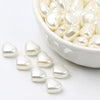 Cream Acrylic Pearl Heart Beads 8mm