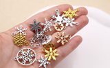 Mixed Snowflake Charms/Pendants - Pack of 20
