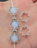 Silver Flower Bead  Frames