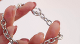 Silver Toggle Clasp Bracelet 20cm or 7.5 inches