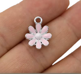 daisy enamel charm