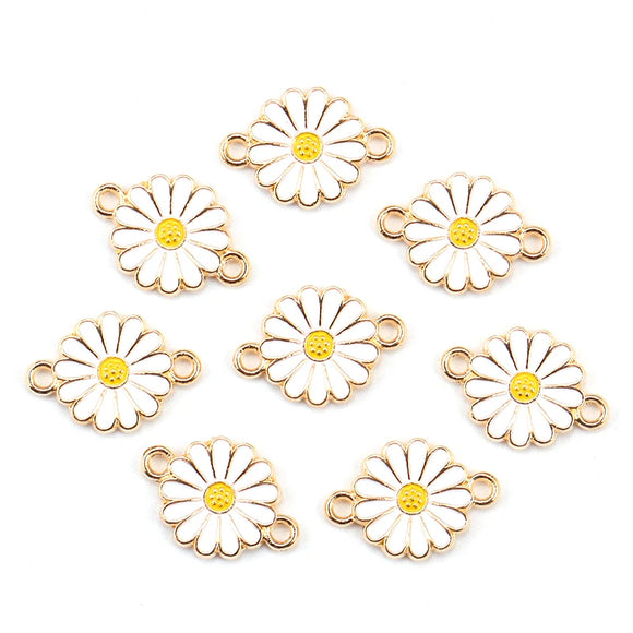 Gold Daisy Flower Connectors