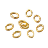 Gold Plated Oval Jump Rings, 7mm x 5mm