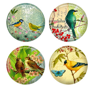 12mm Glass Bird Cabochons