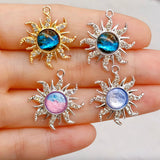 Silver and Gold  Sun Pendants