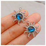 Silver and Gold  Sun Pendants