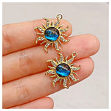 Silver and Gold  Sun Pendants