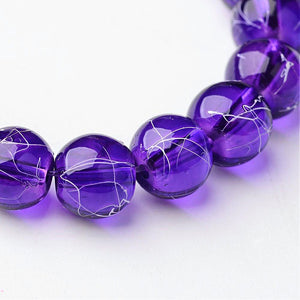 Purple Drawbench 8mm Glass Beads