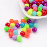 8mm Mixed Fluorescent Acrylic Beads