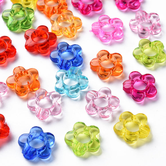 Acrylic Flower Beads, Pack of 20