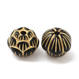 Black and Gold Acrylic Beads - Pack of 10