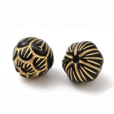 Black and Gold Acrylic Beads - Pack of 10